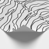 Weißes und weißes Tiger Streifen Tierdruck Geschenkpapier (Ecke)