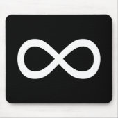 Weißes Unendlichkeitssymbol Mousepad (Vorne)