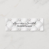 Weißes Upholstergewebe Mini Visitenkarte (Vorderseite)