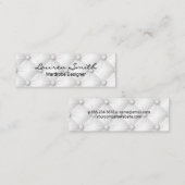 Weißes Upholstergewebe Mini Visitenkarte (Vorne/Hinten)