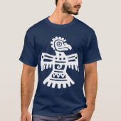 Weißes ursprüngliches aztekisches Vogel-Symbol T-Shirt (Vorderseite)