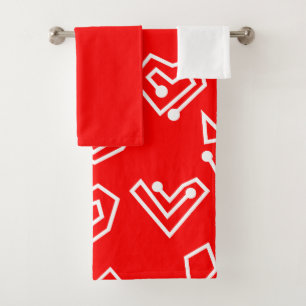 Weißes Valentiner Mazes Badetuch Set