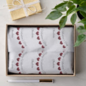 Weißes Valentinherz personalisiert Seidenpapier (Geschenk)