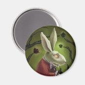 Weißes Vampirrabbit Magnet (Vorderseite/Rückseite)