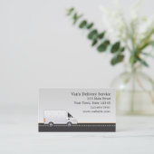 Weißes Van, Zustelldienst Visitenkarte (Stehend Vorderseite)