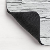 Weißes verwittertes Holz Mousepad (Ecke)