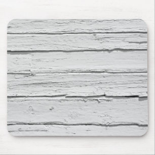 Weißes verwittertes Holz Mousepad