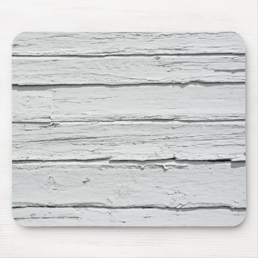 Weißes verwittertes Holz Mousepad (Vorne)