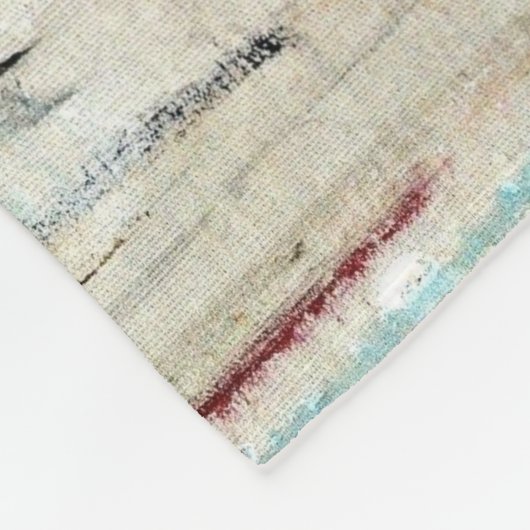 Weißes Vintages Deckblatt Fleecedecke (Ecke)