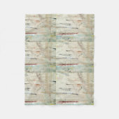 Weißes Vintages Deckblatt Fleecedecke (Vorderseite)