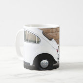 Weißes Vintages Käfer-Foto Kaffeetasse (Vorderseite Links)