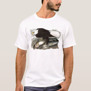 Weißes vorangegangenes Eagle John James Audubon T-Shirt