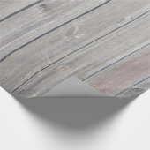 Weißes Wäsche-Scheunen-hölzernes Land-rustikales Geschenkpapier (Ecke)