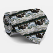 Weißes Wasser-Flößen Krawatte (Gerollt)