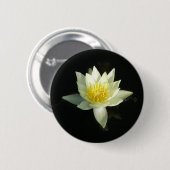 Weißes Wasser-Lilie/Lotus Button (Vorne & Hinten)