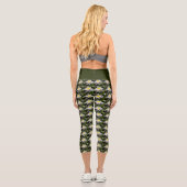 Weißes Wasser Lilien Capri Leggings (Rückseite)