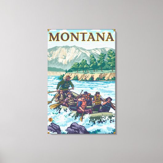 Weißes Wasser - Montana Leinwanddruck (Vorderseite)