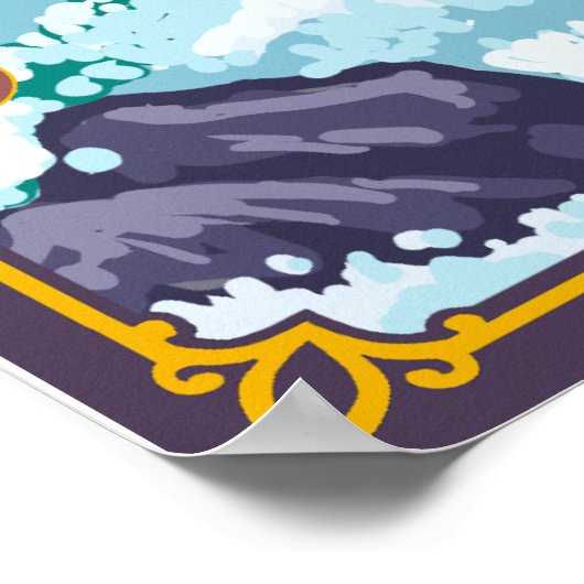 Weißes Wasser - Montana Poster (Ecke)