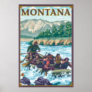 Weißes Wasser - Montana Poster