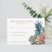 Weißes Wasser Sukkuläres UAWG RSVP Karte (Stehend Vorderseite)