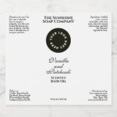 Weißes, wasserdichtes Etikett für Kosmetikflaschen (Einzelnes Label)