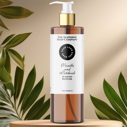 Weißes, wasserdichtes Etikett für Kosmetikflaschen