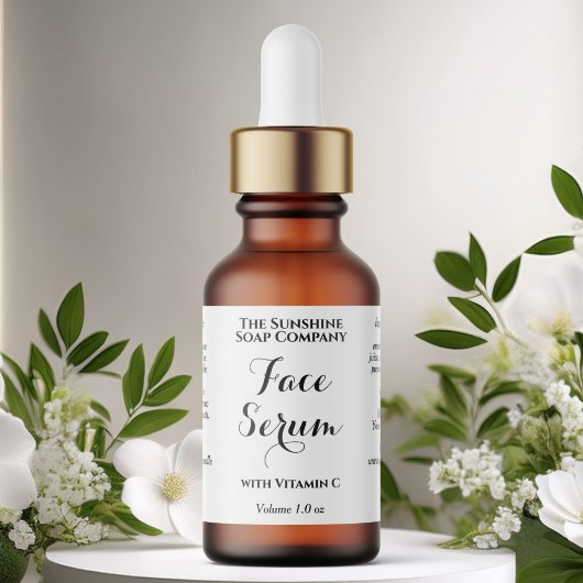 Weißes Wasserdichtes Kosmetiktropfen Flaschenetikm Etiketten