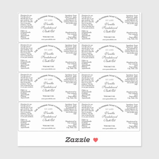 Weißes, wasserdichtes Tropfenflaschen Etikett 1,5" (Blatt)