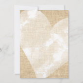 Weißes Wasserfarbenherz Wir Got Verheiratetes Burl Einladung (Rückseite)