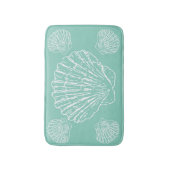 Weißes Wasserzeichen auf Meeresgrund Badematte (Vorderseite Vertikal)