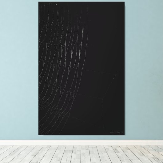 Weißes Web mit schwarzer Leinwand (Insitu (Holzboden))