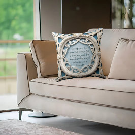 Weißes Webelrahmen mit individualisierbaren Versen Kissen