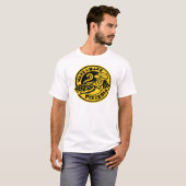 Weißes Weck- & Bake-Logo für Pizza T-Shirt (Vorne ganz)