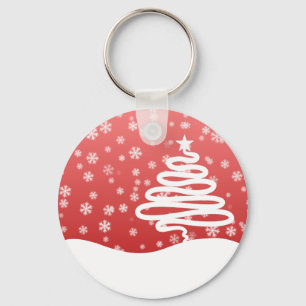 Weisses Weihnachten Schlüsselanhänger