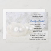 Weißes Weihnachts-Brautparty Einladung (Vorne/Hinten)