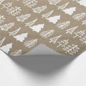 Weißes Weihnachtsbaum-Imitat-Packpapier-Muster Geschenkpapier (Ecke)