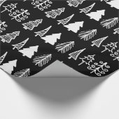 Weißes Weihnachtsbaum-niedliches Geschenkpapier (Ecke)