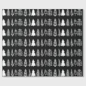 Weißes Weihnachtsbaum-niedliches Geschenkpapier (Flach)