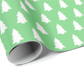 Weißes Weihnachtsbaummuster - Wrapping Paper Geschenkpapier (Rolleneckpunkt)