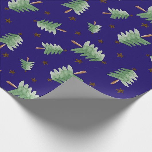 Weißes Weihnachtsbaumpapier Geschenkpapier (Ecke)