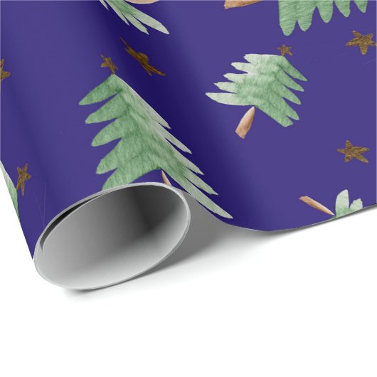 Weißes Weihnachtsbaumpapier Geschenkpapier (Rolleneckpunkt)