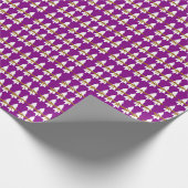 Weißes Weihnachtsbaumwrapping Paper Lila Geschenkpapier (Ecke)