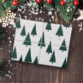 Weißes Weihnachtsbaumwrapping-Papier Geschenkpapier