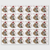 Weißes Weihnachtsboxerwelpen-Packpapier Geschenkpapier (Flach)
