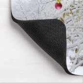 Weißes Weihnachtsbulldogge mousepad (Ecke)