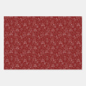 Weißes Weihnachtsfest - Konturen über Barrot Geschenkpapier Set (Vorderseite 3)