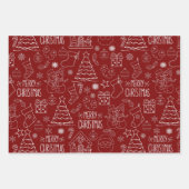 Weißes Weihnachtsfest - Konturen über Barrot Geschenkpapier Set (Vorderseite 2)