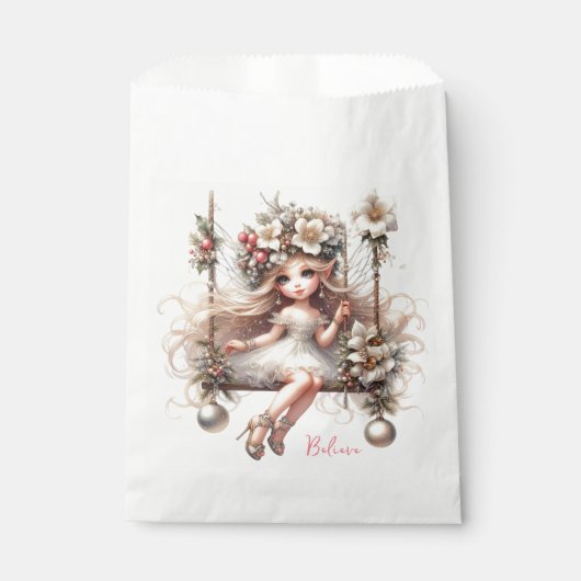 Weißes Weihnachtsgebäck Geschenktütchen (Vorderseite)