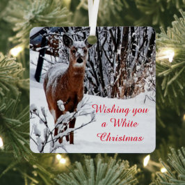 Weißes Weihnachtsgebäck Ornament Aus Metall