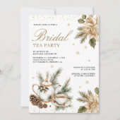 Weißes Weihnachtsgebäck Party Brautparty Einladung (Vorderseite)